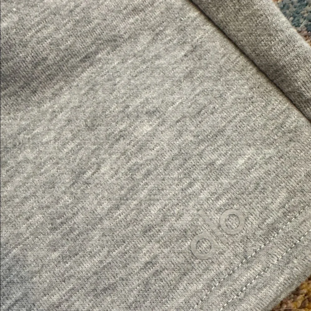 Alo Yoga High-Waist Easy Sweat Short Athletic Heather Grey XS NWT